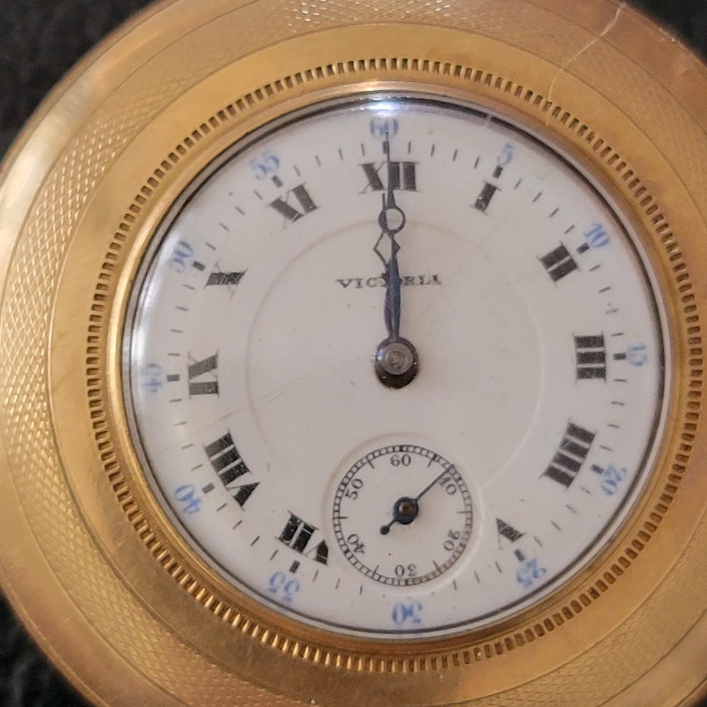 Vintage Victoria gold filled pocket watch